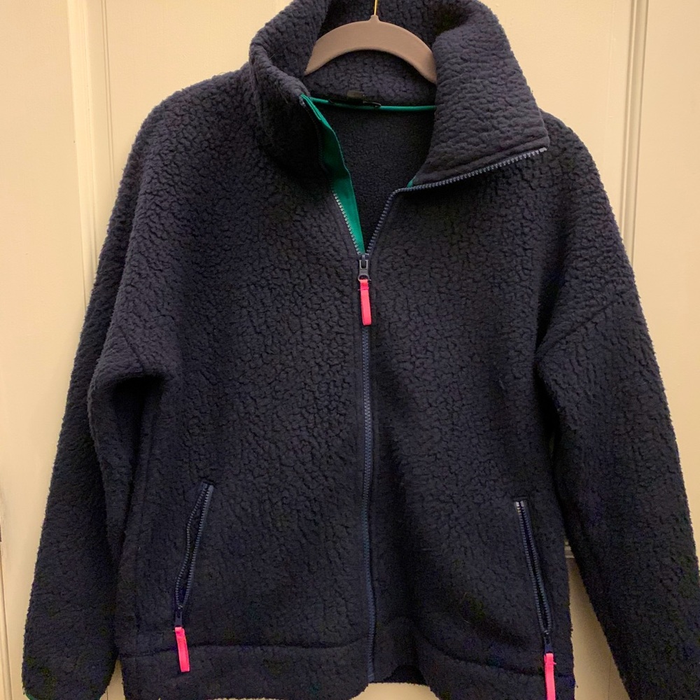 J Crew Polartec Fleece Full Zip Jacket sz small
